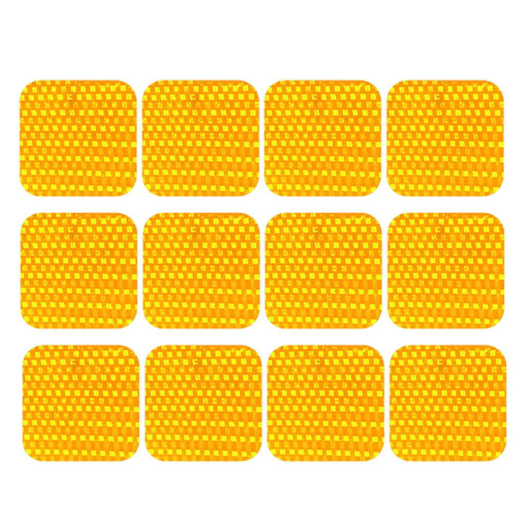 12Pcs Reflecterende Fiets Stickers Veiligheid Plakband Voor Fiets Auto Zak Decor Plakband Fiets Stickers Fiets Accessoires: Orange 