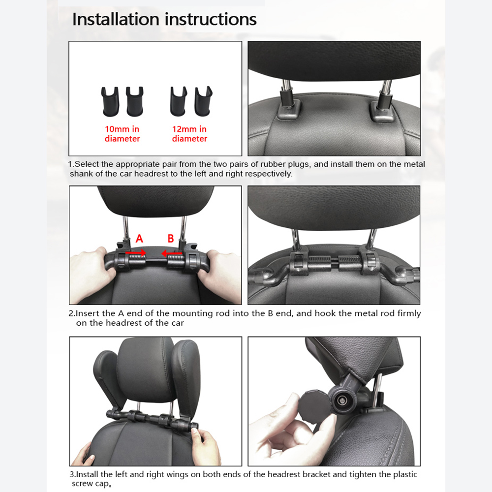 Car Headrest Pillow Sleeping Headrest 360 Degree Adjustable Road Pal Headrest Car Seat Travel Headrests for Kids Adults Elders