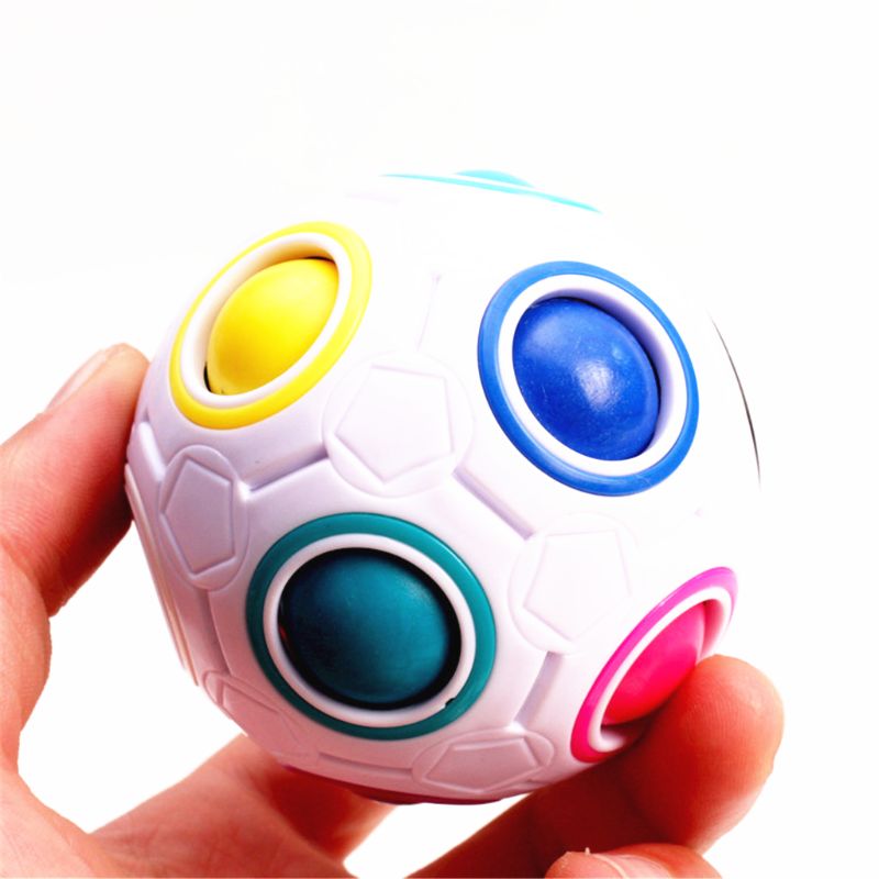 Magic Ball Toy Fidget Rainbow Puzzle Magic Ball For Concentration Kids Y4UD