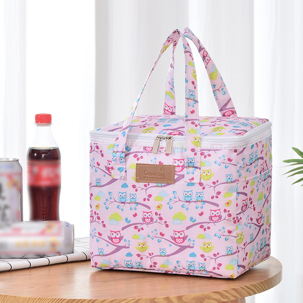 Functional Pattern Cooler Lunch Box Portable Insulated Canvas Lunch Bag Thermal Food Picnic Lunch Bags For Women Kids Handbags: 4