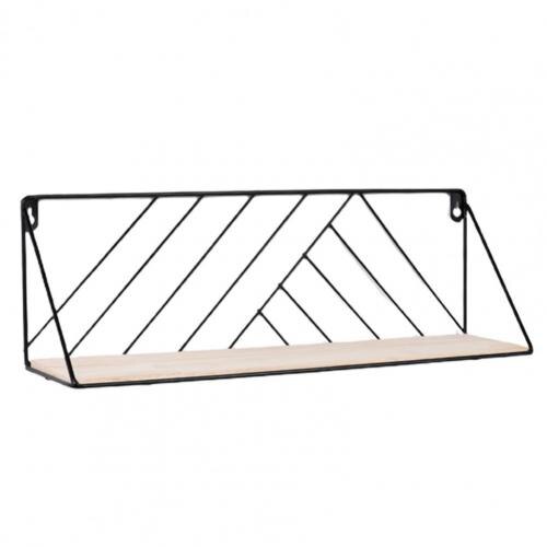 Entryway Shelf Wall Mount Load Bearing Simple Style Decorative Wall Hanging Shelf Modern Style Durable Portable for Home: Black L