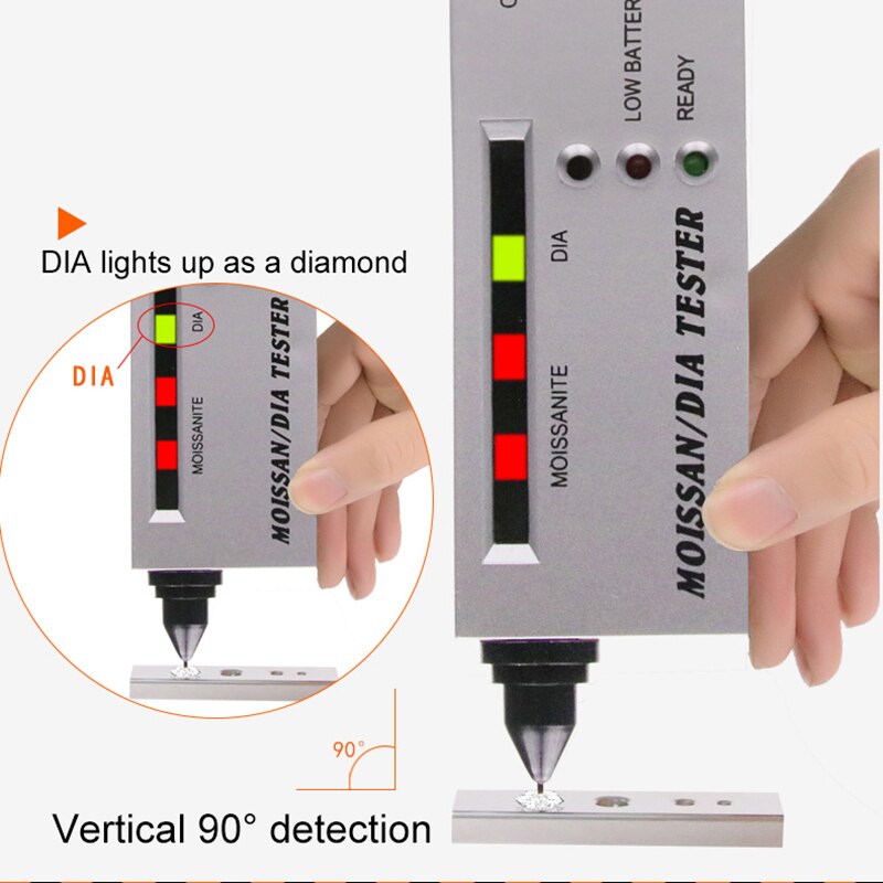 High Accuracy Jeweler Diamond Tester Gemstone Gem Selector Jewelry Watcher Tool Testing Equipment Kit Diamond Indicator Test ^1