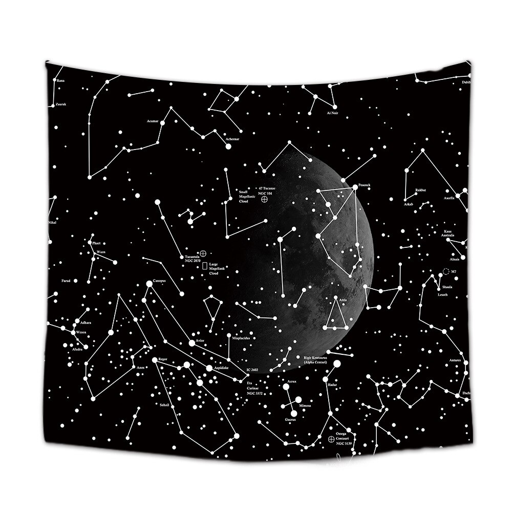 Univers månen væg klud ins boligindretning galakse konstellationsserie stjernehimmel tapet baggrund væg klud: 150 x 200cm