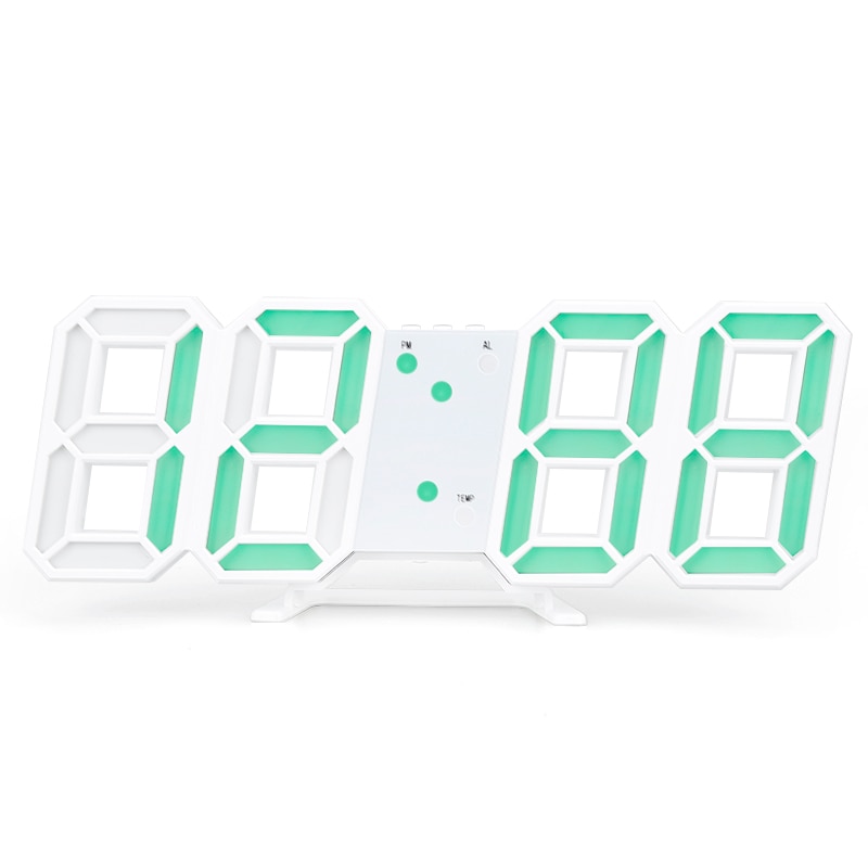 3D LED Digitale Klok, Slaapkamer Wekker, Wekker, Muur Opknoping Klok, Kalender, Thermometer, home Decor, Met Batterij