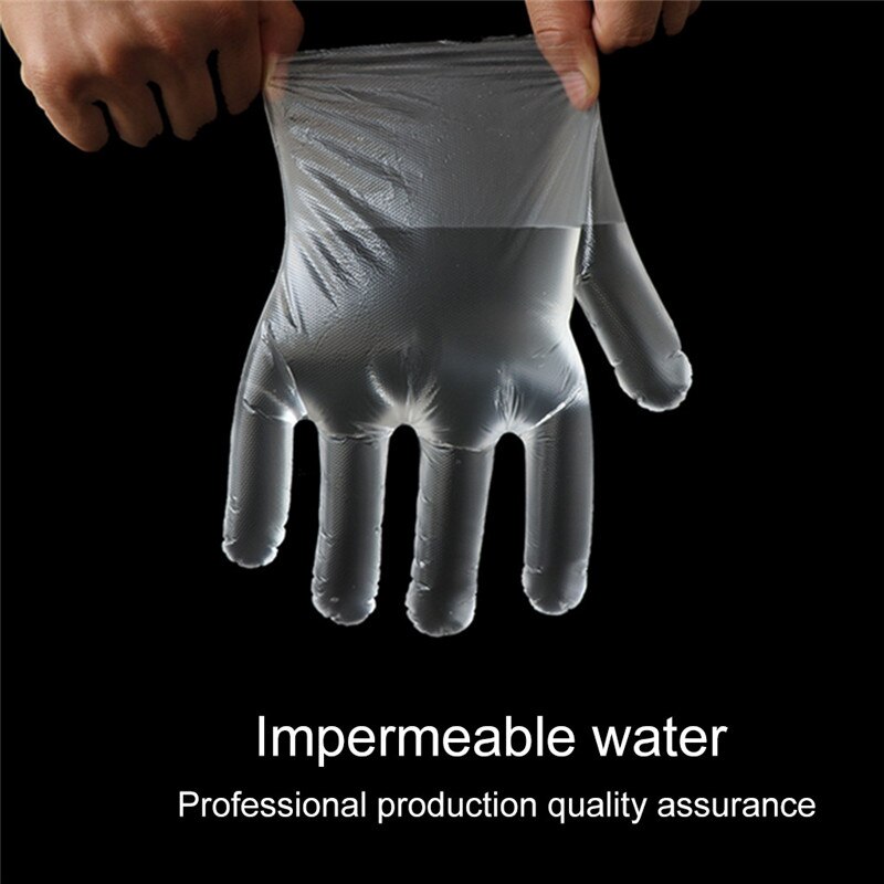 100Pcs Plastic Clear Wegwerp Handschoenen Drie Diktes Tuin Restaurant Home Eten Bakken Multifunctie Keuken Accessoires 25