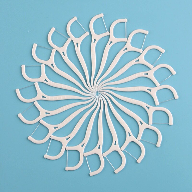 Lot de 50 fils dentaires jetables, brosses interdentaires, cure-dents, cure-dents, cure-dents, nettoyage des gencives, outils de soins
