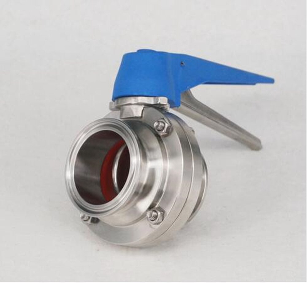 3'' 76mm Pipe OD 3" Tri Clamp Sanitary Butterfly Valve Flow Control Squeeze Trigger Homebrew SUS 304 Stainless Steel