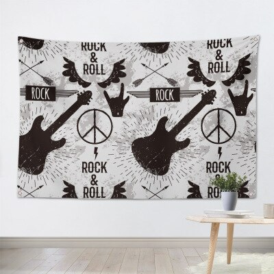 Un amour paix suspendus drapeau bannière musique Rock Reggae jamaïque décoration de la maison Art mural 4 œillets dans les coins 3 * 5FT 144cm * 96cm: G / 2 x 3FT (60 x 90cm)