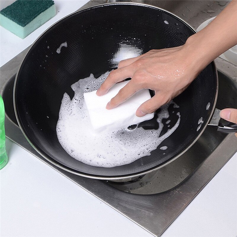 1PC HGKJ Food Grade Dishwashing Nano Magic eraser Sponge cleaning Multi-Function Foam Cleaner kitchen Tools Bathroom Accessories