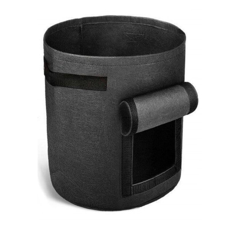 4/7/10/15 Gallon Potato Grow Bags Vegetable Plant Pot Home Garden Greenhouse Carrot Tomato Moisturizing Fabric Growing Planter: Black / 15 Gallon