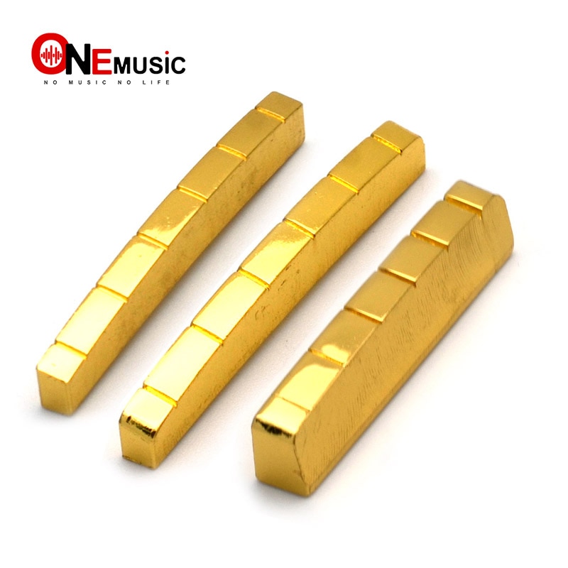 6 String Brass Gold Plated Electric Guitar Nut for Electric Guitar 42MM and 43MM