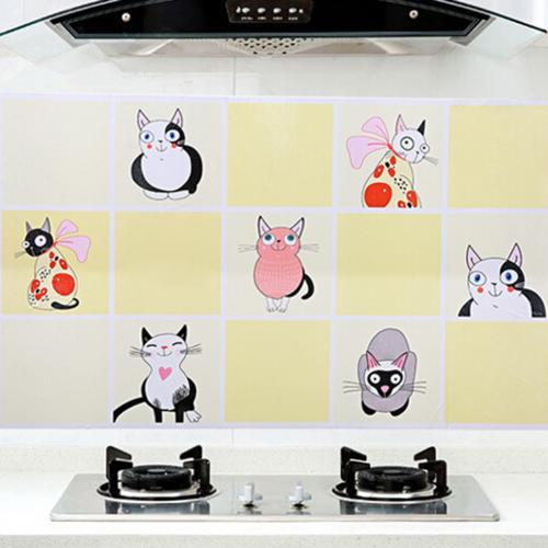 Cartoon Animal Fruit kitchen Wall Sticker for Kitchen fridge cupboard decoration art Decals Removable home stickers wallpaper: YELLOW