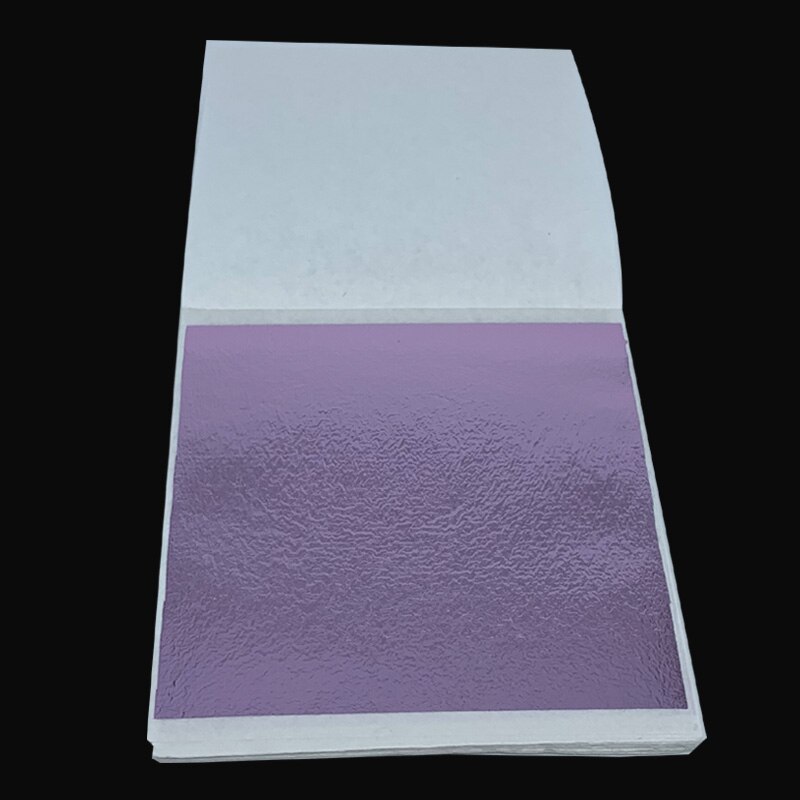 80 x 85 mm 100 ark taiwan förgyllande folieark - färgglada guldblad klistra in möbellinjer väggtelefonfodral hantverk dekoration: 100 persika lila