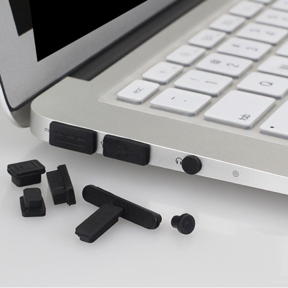 12 teile/satz Professionelle Silikon Anti-Staub Stecker Abdeckung Stopper Laptop Staubdicht USB Staub Stecker Abdeckung einstellen Geeignet Für Macbook