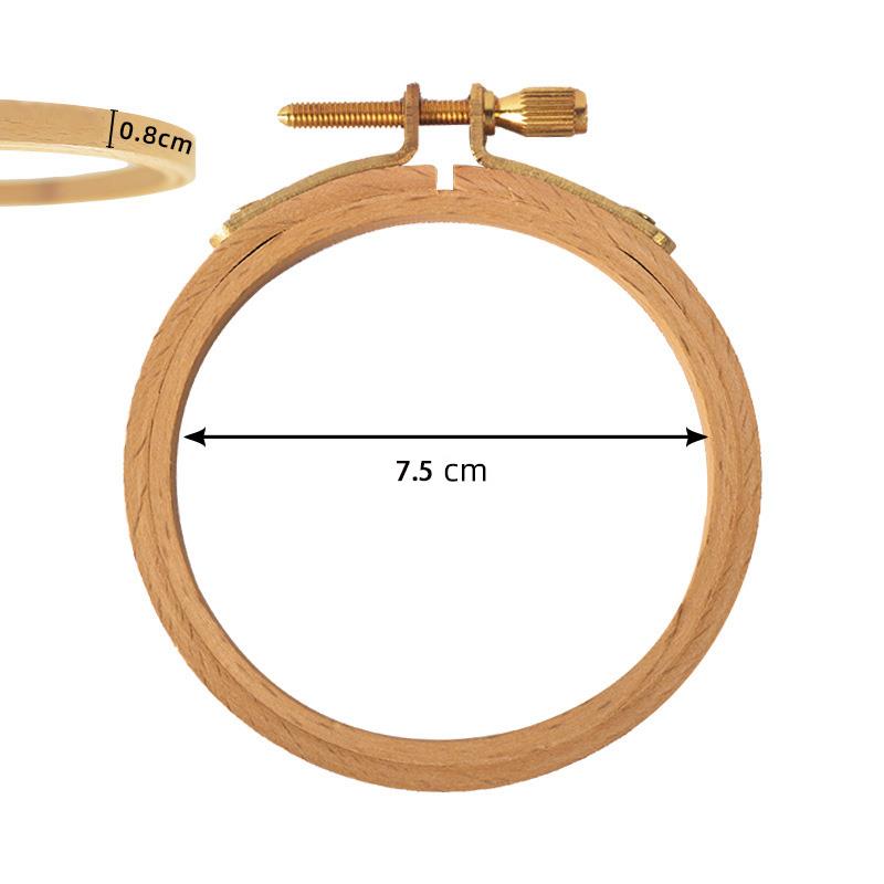 Aros de bordado redondos de haya de 3-12 pulgadas, estante ovalado para bordar a mano, anillo de punto de cruz de madera, aro de imitación, herramienta de marco de costura: Gris claro