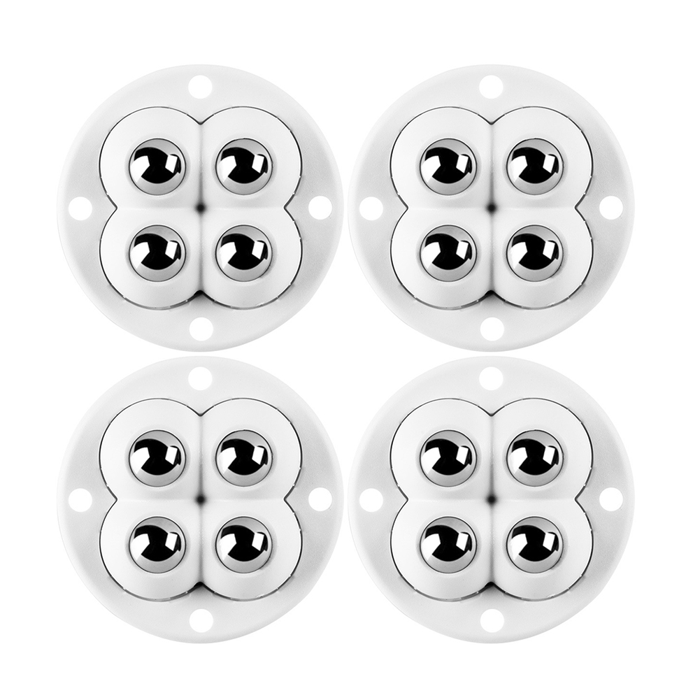 4-20pcs Self Adhesive Caster Wheels 360 Degree Load Bearing Swivel Universal Wheel Silent Non Perforated Furniture Base Roller: 1.25 inch / Beige