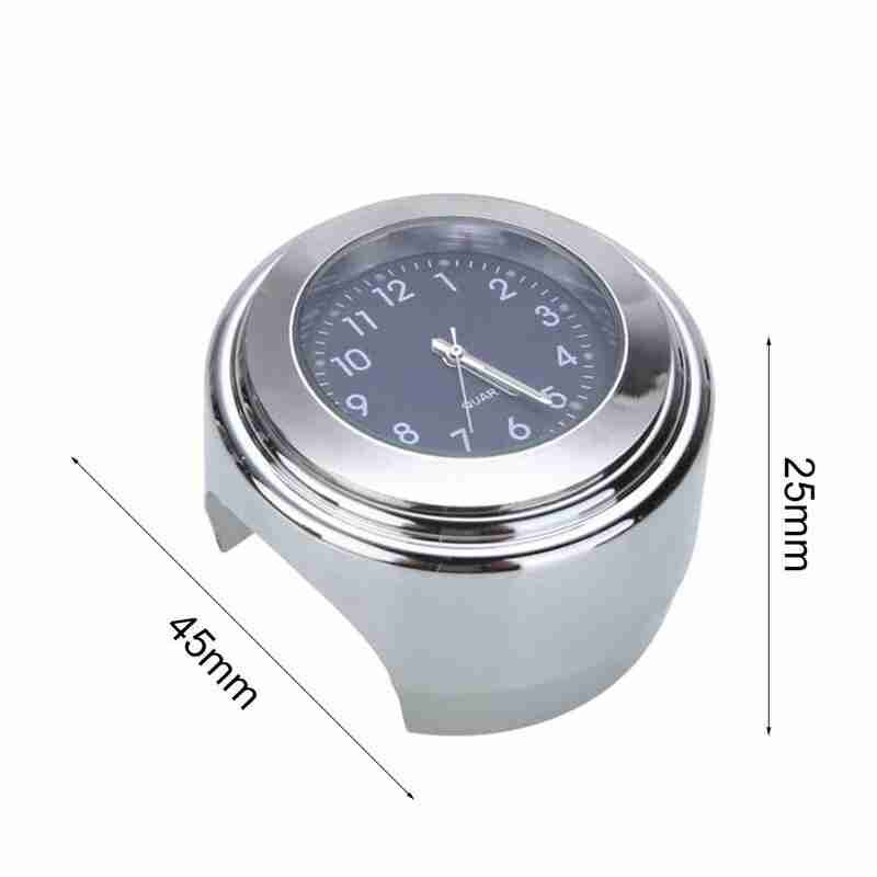 22-25MM Motorcycle Handlebar Clock Thermometer Moto Dial Accessories Mount Clock Handlebar Gauga Watch Thermometer Temp Mot