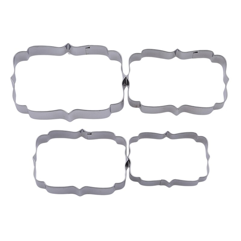 4 stks/set Europese Wedding Frame Metal Cookie Cutters Koekjes Campers Gereedschap Keuken Bakvorm