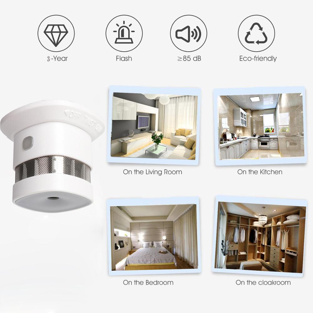 HEIMAN Wireless Zigbee Smart Anti-fire Alarm Smoke Sensor Smart Home Sensors 2.4GHz High sensitivity Bulit In Battery