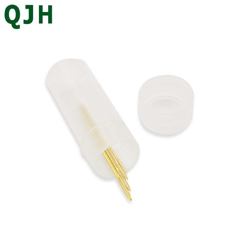 Aguja de coser DIY para hogar, 4 tamaños de pasacintas dorado para bordado a mano para tela de 9CT, 11CT, 14ct, 18CT, punto de cruz Roma con botella 10 Uds.