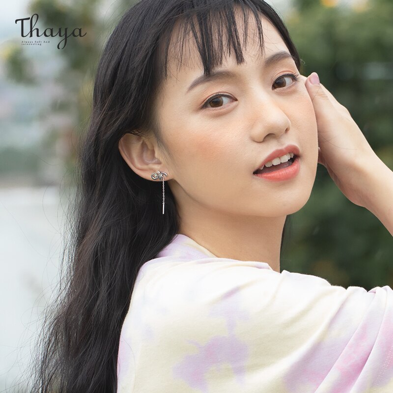 Thaya Original Silver Colour Earrings Opal Bud Stud Earrings Earring For Women Fine Jewelry For Women