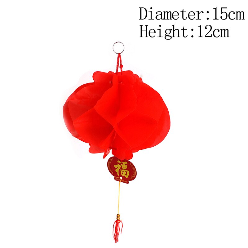 6 stk årlig papirlygte kinesisk festival rød lanterne vedhæng dekor