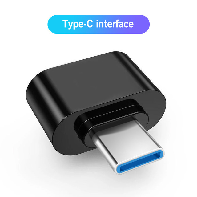 FONKEN OTG Type C For Macbook Laptop OTG Adapter Micro USB 2.0 to USB Converter For Xiaomi Samsung Android Phone USB C OTG: Black Type C
