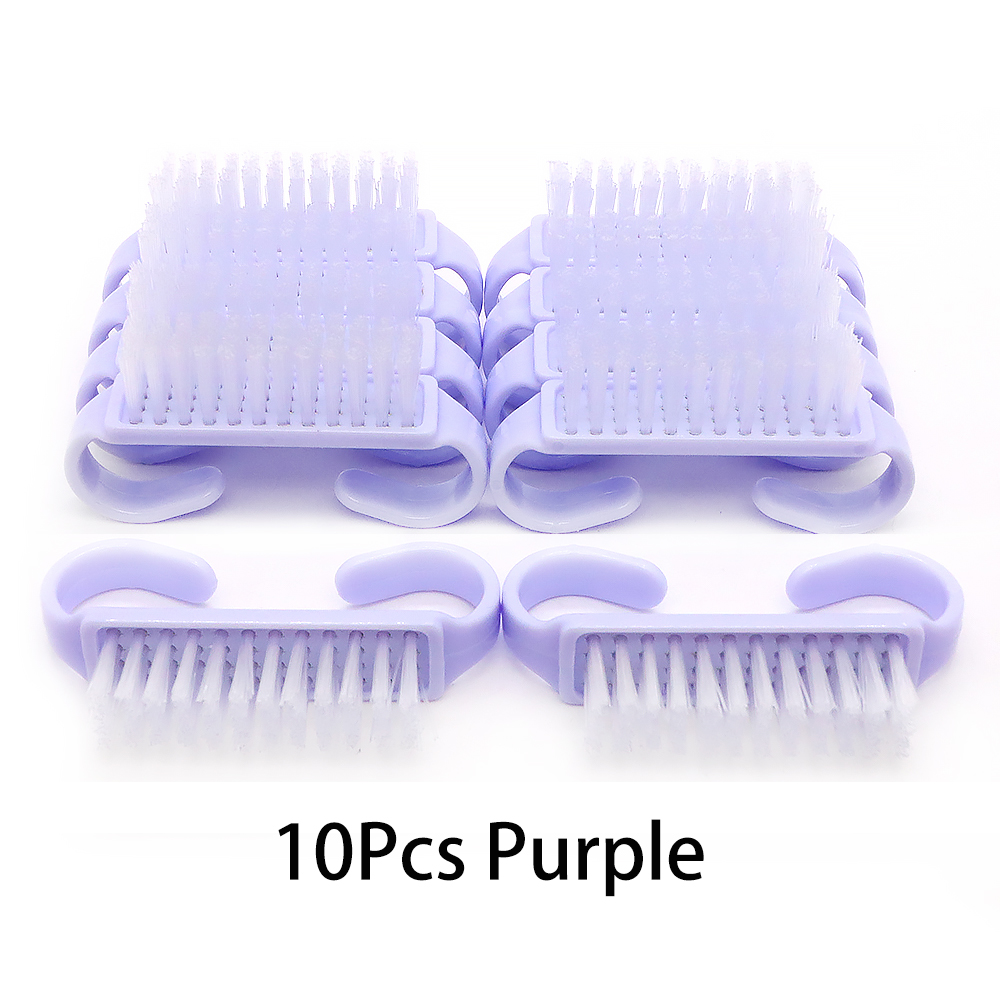 10/20/50/100 Stuks Handgreep Nagelborstel Vingernagel Scrub Schoonmaken Nagelborstels Cleaner Nail scrubber Bulk Voor Mannen Vrouwen JEARLYU: Clear