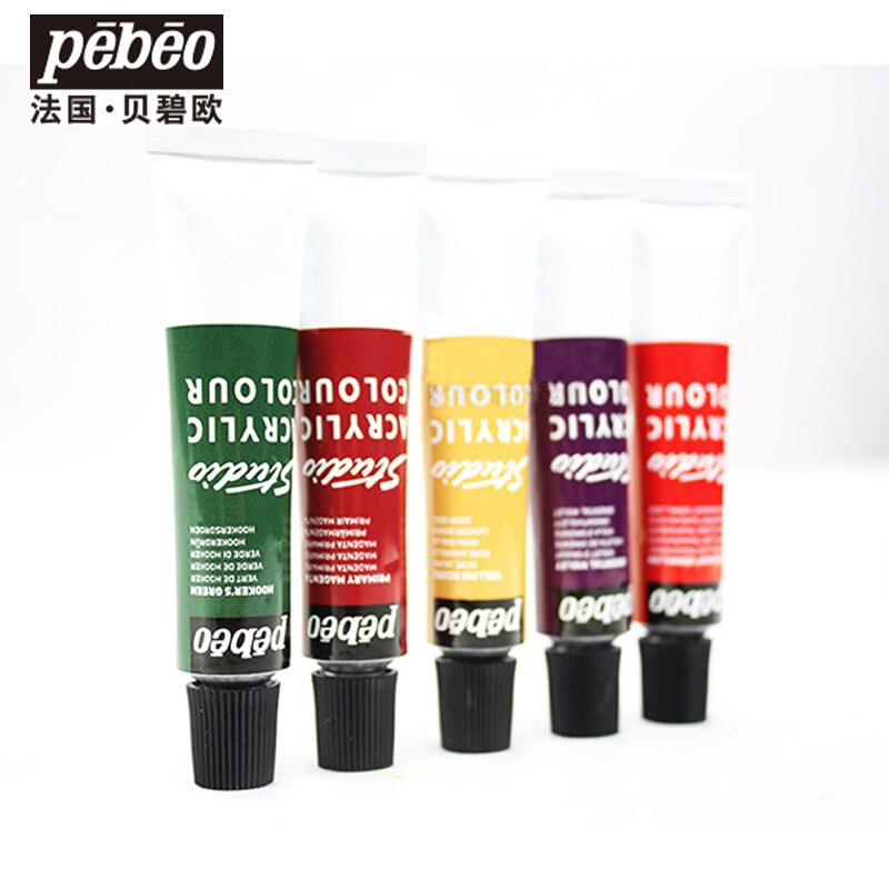 Pebeo 24/18/12 farve 12ml akrylmaleri sæt diy stof pigment kunstner forsyninger