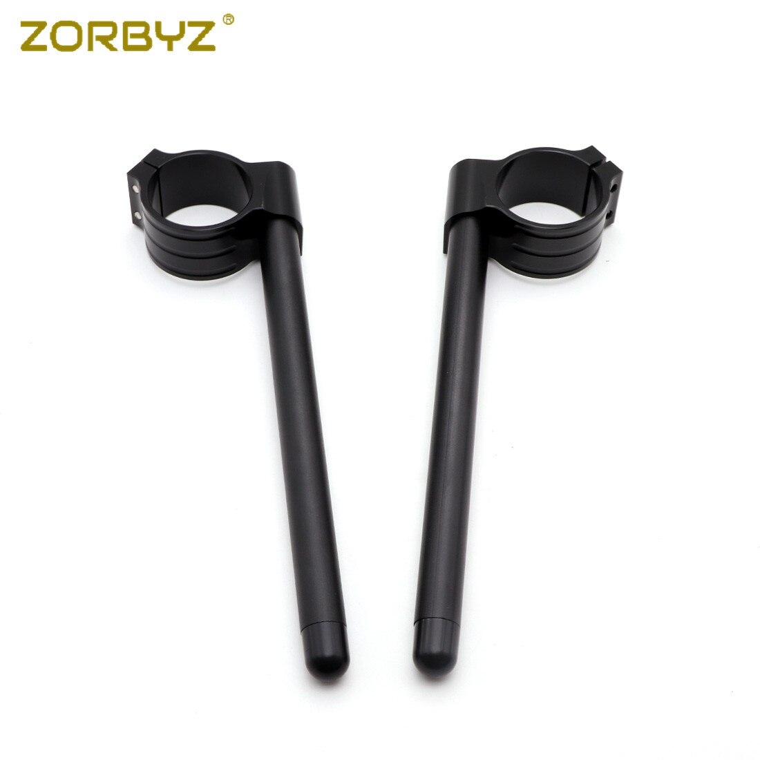 ZORBYZ 58mm CNC Black Clip-On Clip Ons Handlebars Bar Fork Tube For Benelli Leoncino 500