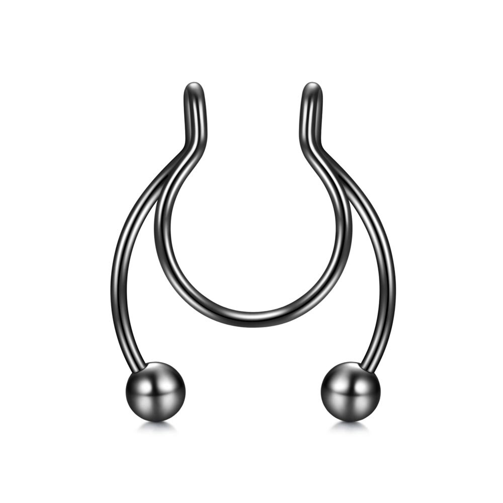 1Pcs Nose Ring Neus Clip Medische Rvs Neustussenschot Valse Neus Ring Piercing Sieraden: 4