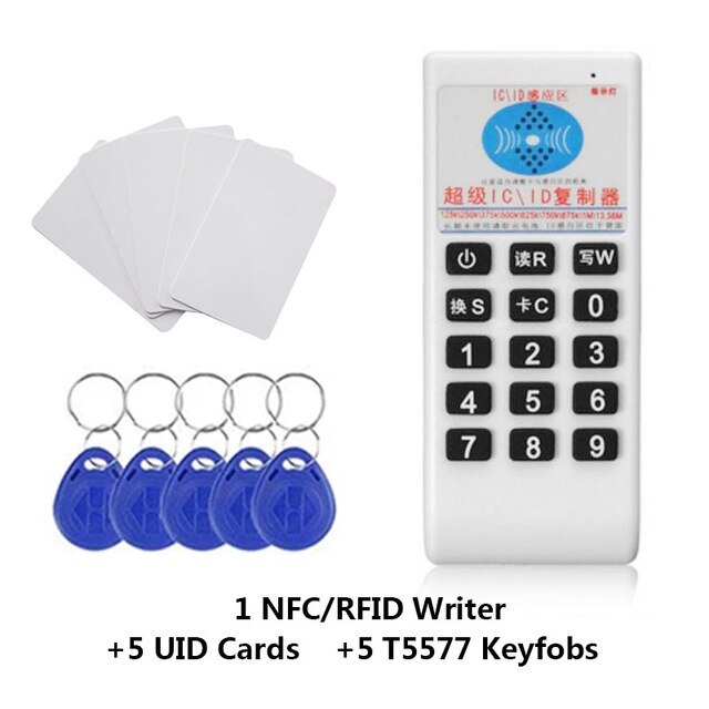 Lector de tarjetas RFID de mano, duplicador de fotocopiadora RFID de 125Khz a 13,56 MHZ, NFC, ID/IC: style c
