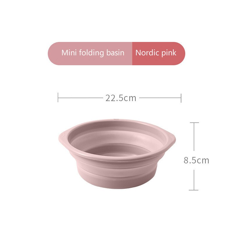 Portable folding cube outdoor travel folding sink folding cube fishing promotional camping cube car wash outdoor camping car: Nordic pink12