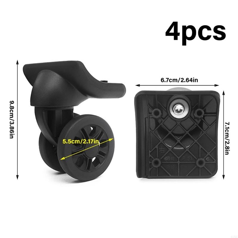 4 universal replacement suitcase wheels for practical durability and smooth maneuvering