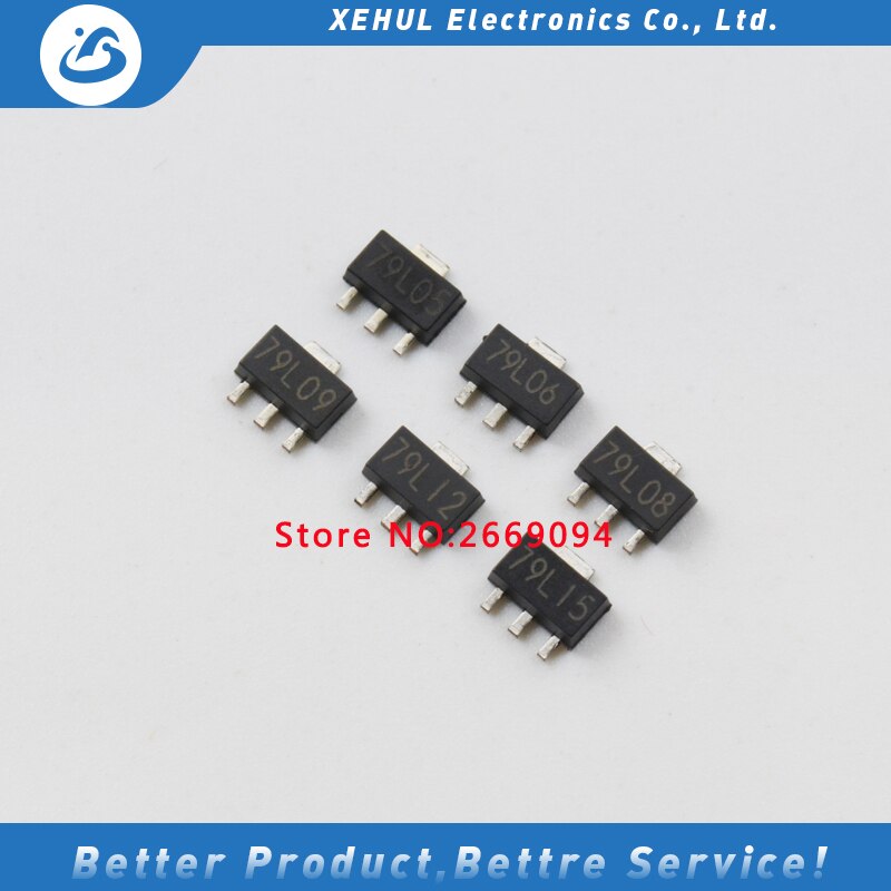 SOT-89 SMD transistor Assortiti KIT Totale 12 tipi X5pcs = 60pcs contiene 78L05 78L06 78L08 78L09 78L10 78L12 78L15 79L05 79L15