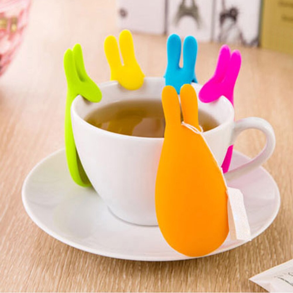 Tea Infuser Lovely Cute Tea Bag Holder Chopstick Support Spoon Rest Silicone Mug/cup Clip Reusable Multifunctional Home Supplies