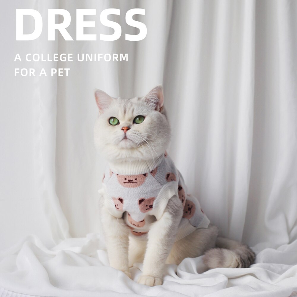 Warm Kat Gebreide Trui Voor Katten Jumper Puppy Pug Jas Kleding Trui Gebreide Overhemd Kitten Kleding Huisdier Hond Kat Kleding