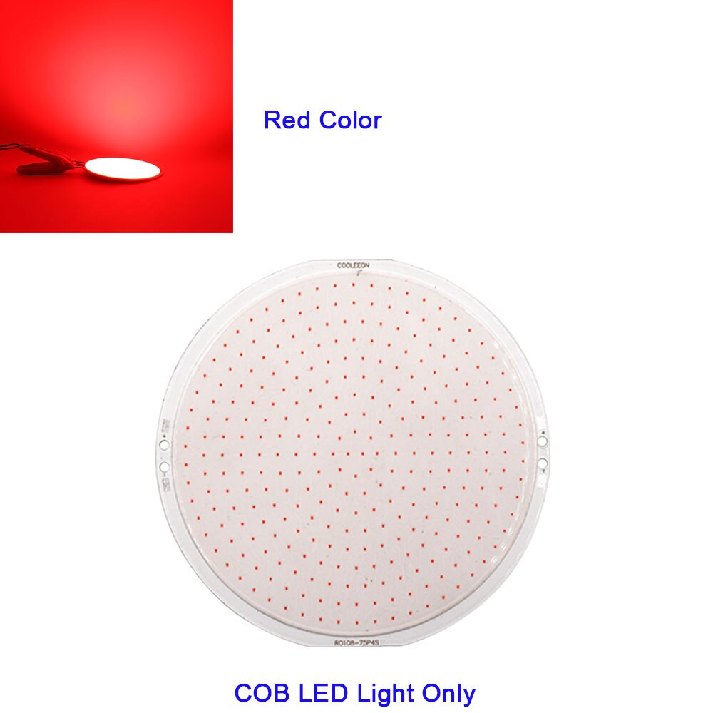 108mm runde panel led-lampe 12v dc cob lys 50w 6000lm med fjernkontroll dimmer 5.9in diameter led-pære for dekorbelysning: Bare rød kolbe