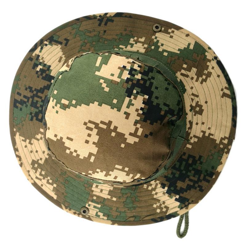 Outdoor Camouflage Emmer Hoeden Jungle Camo Visser Hoed Met Brede Rand Zon Vissen Emmer Hoed Camping Caps Katoen Caps