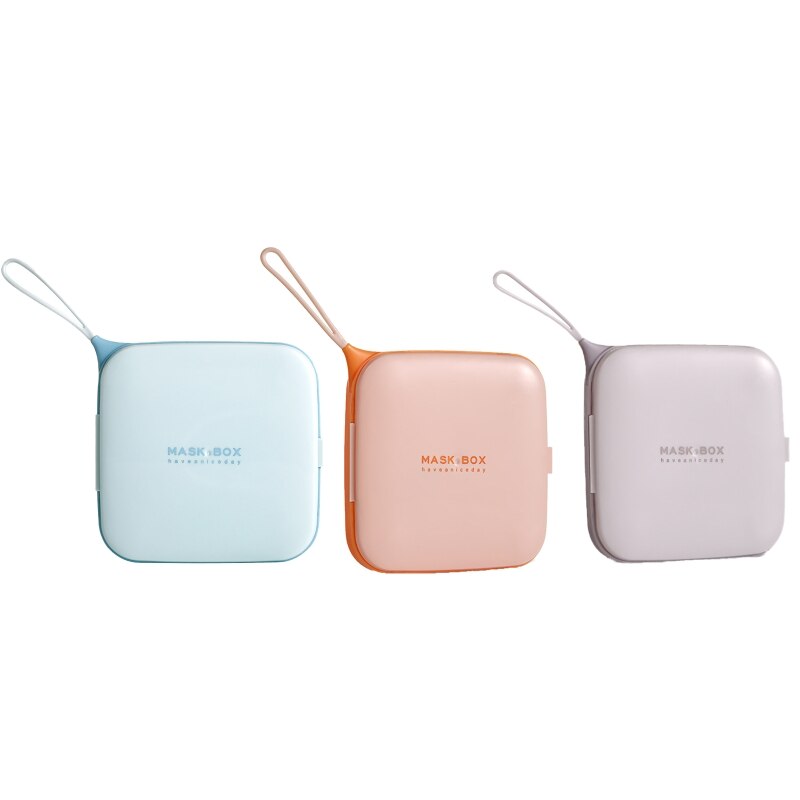 2022 3pcs Portable Mask Storage Case for Disposable Face Masks Recyclable Dust Mask