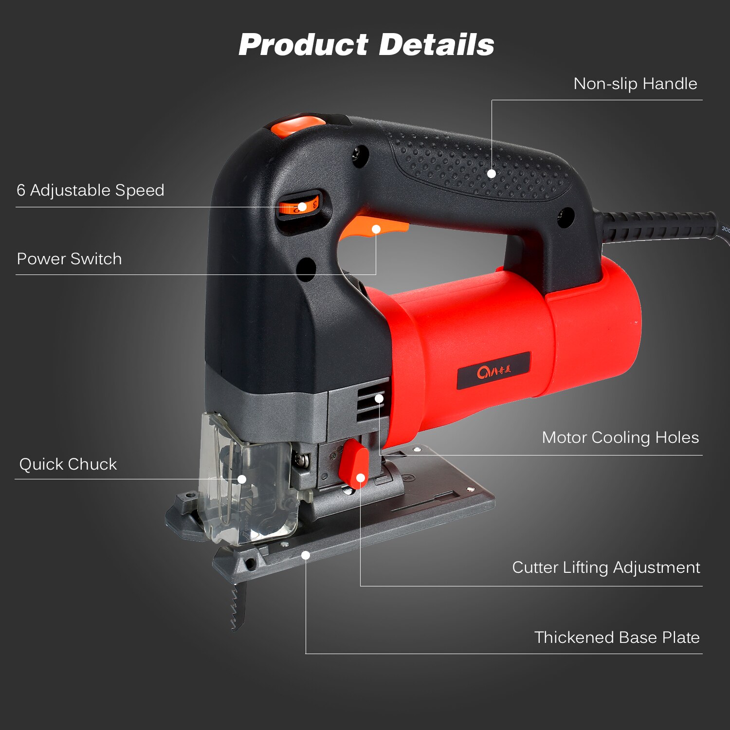 750W Electric Jig Saw Multifunctional Electric Curved Saw Household Electric Sawing Cutting Machine Portable Electric Cutter