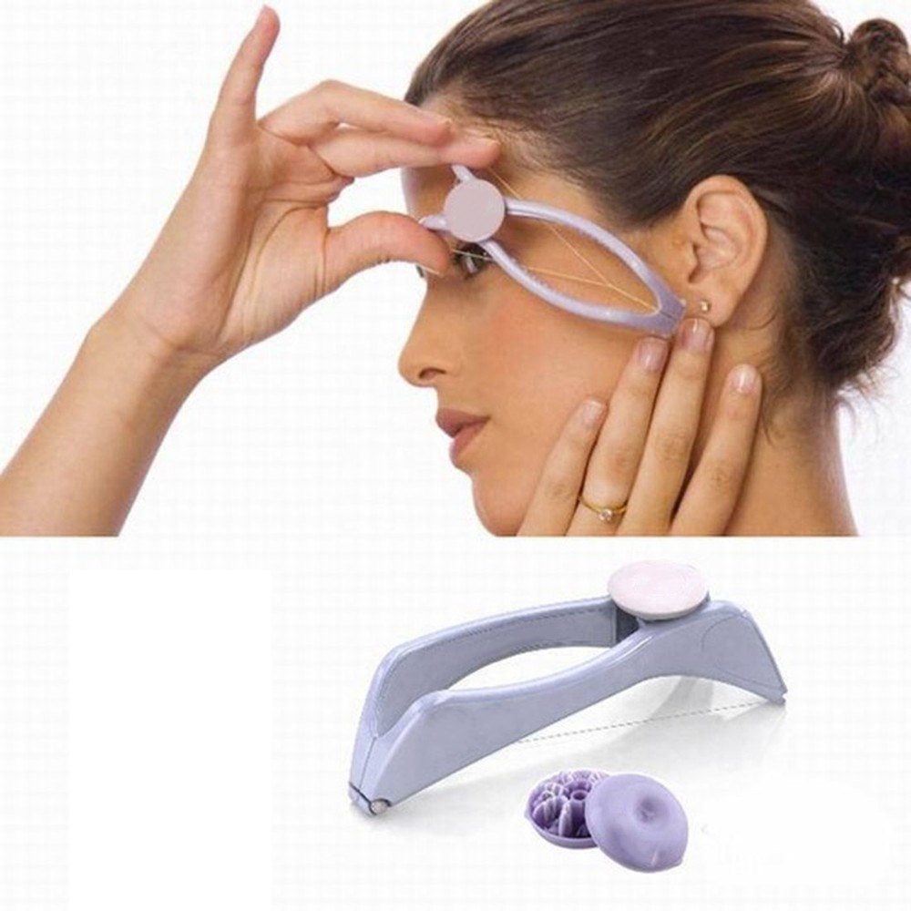Epilering rep ansikte bomull epilator tråd hår ta bort sträng tråd clip set opp väska