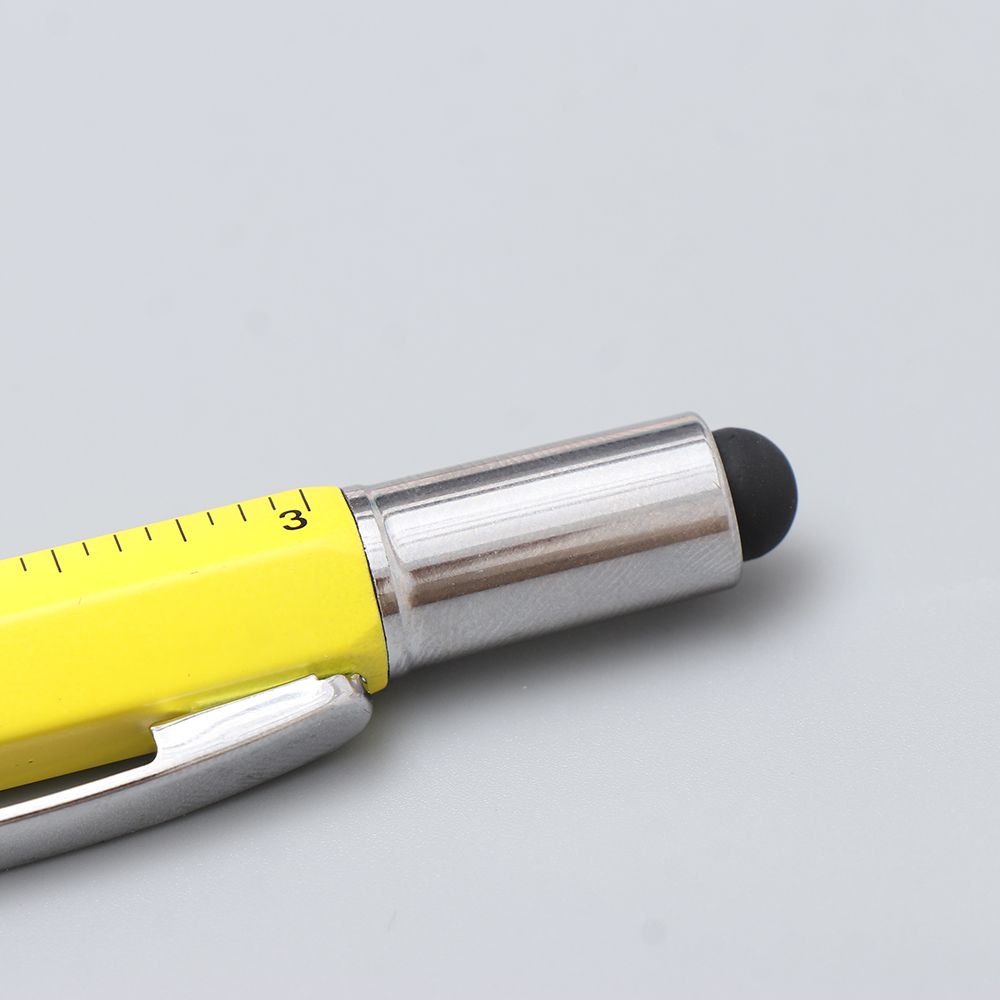 Multi-functional Capacitive Pen with Screwdriver Spirit Level Ballpoint Pen Mobile Phone Screen Touch Gadgets Construction Tools