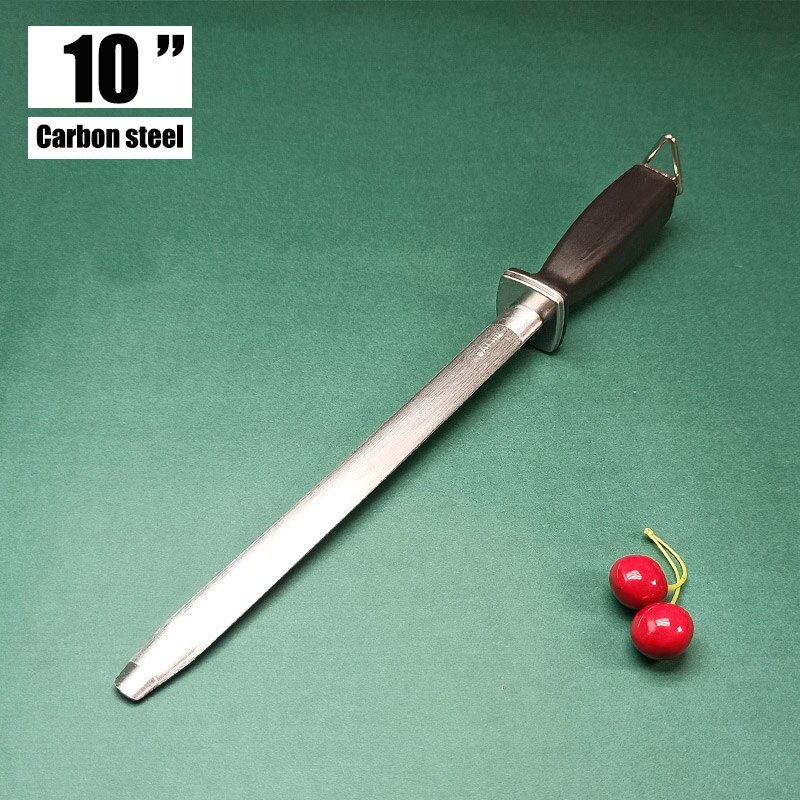 Diamond sharpening rod Tungsten steel carbon Knife kitchen Slaughterhouse butcher Ceramic Household honing steel knife sharpener: FANGHEI 10 inch