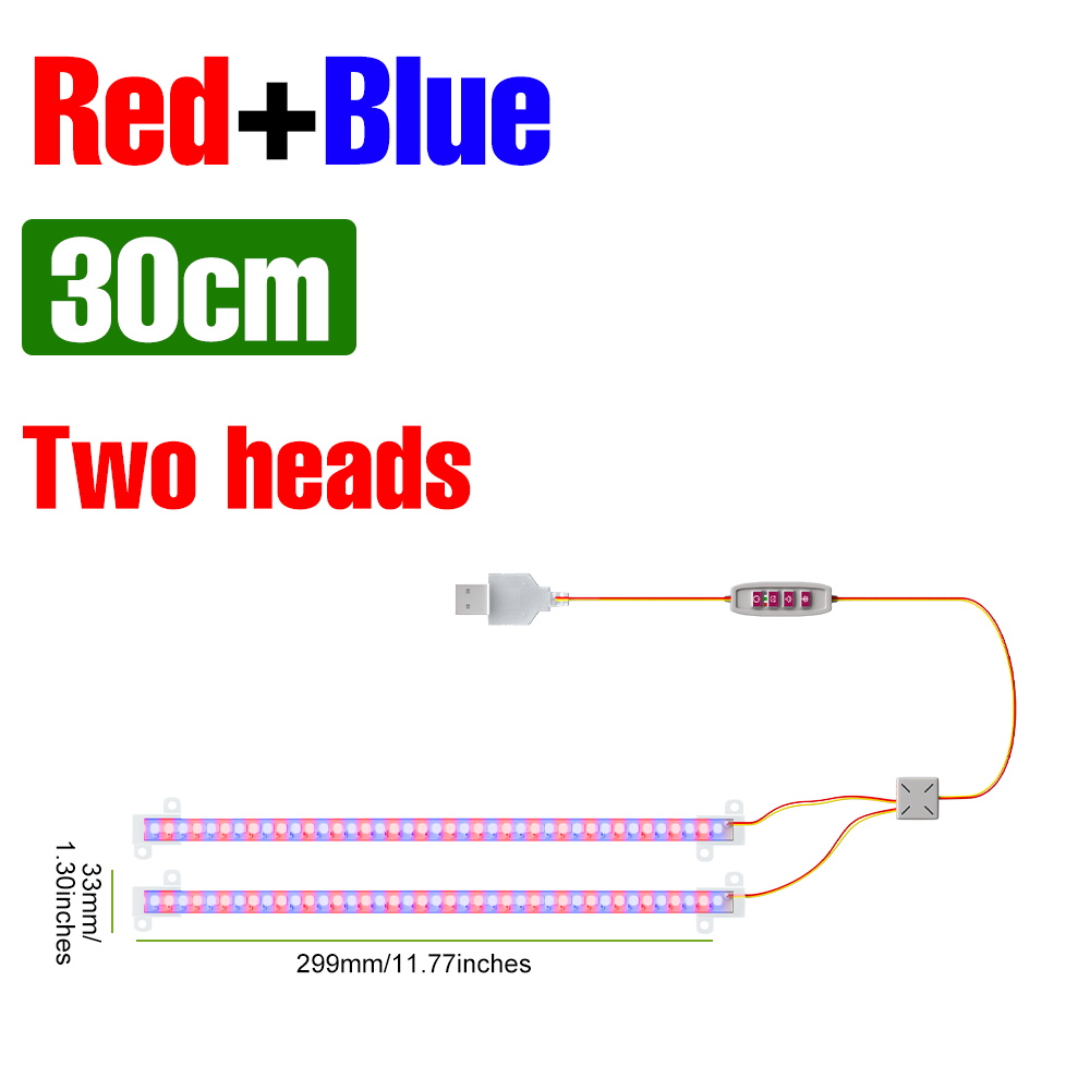 LED Zimmerpflanze Wachsen Streifen Lichter Volle Spektrum zeitliche Koordinierung 4H/8H/12H Auto an/aus Blume Sukkulenten Topf Pflanzen Anbau Lampe DC5V: RGB