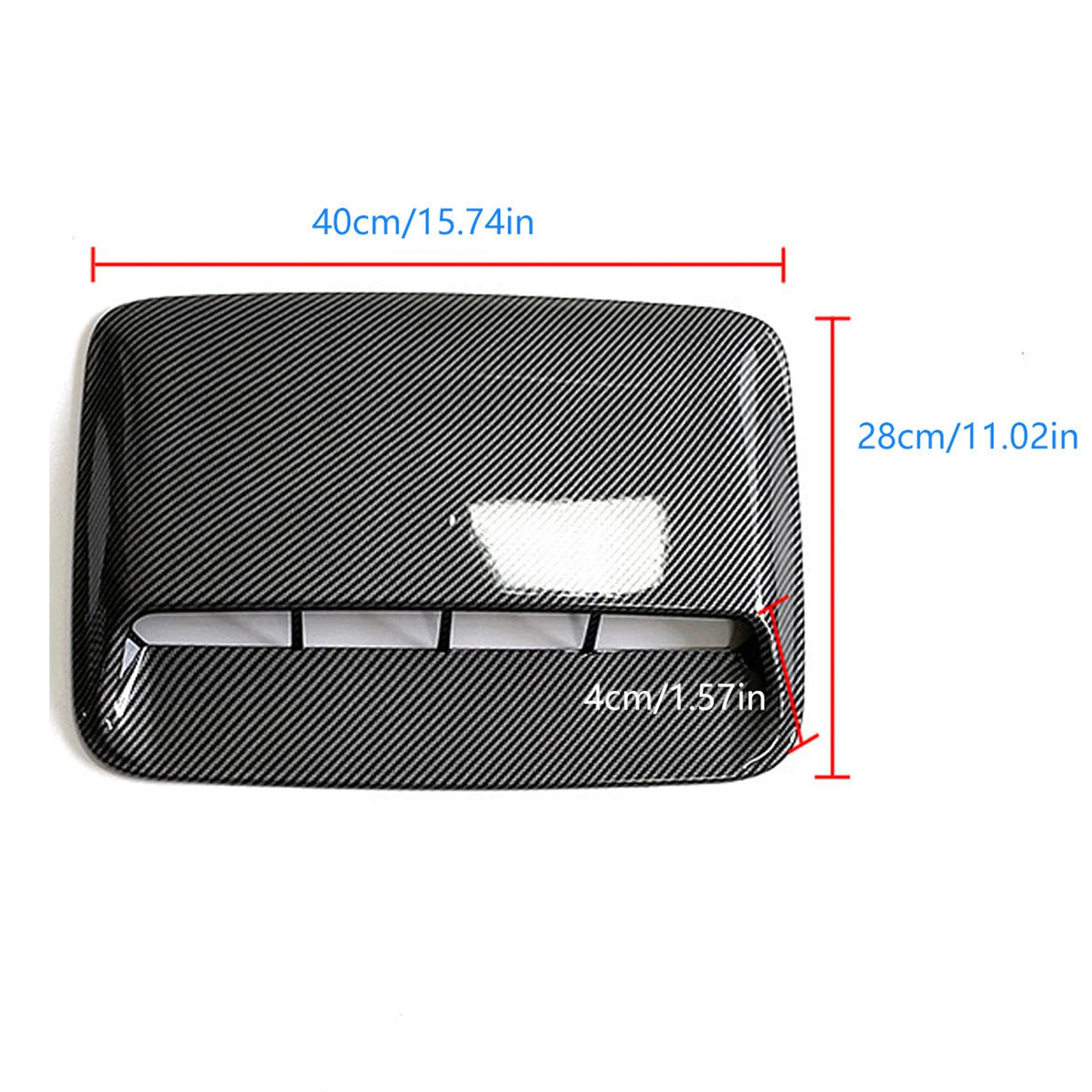 ABS Universal Car Air Flow Intake Hood Scoop Vent Bonnet Decor Cover Center Side Air Outlet Tuning Hood Auto Exterior Accessory: MULTI