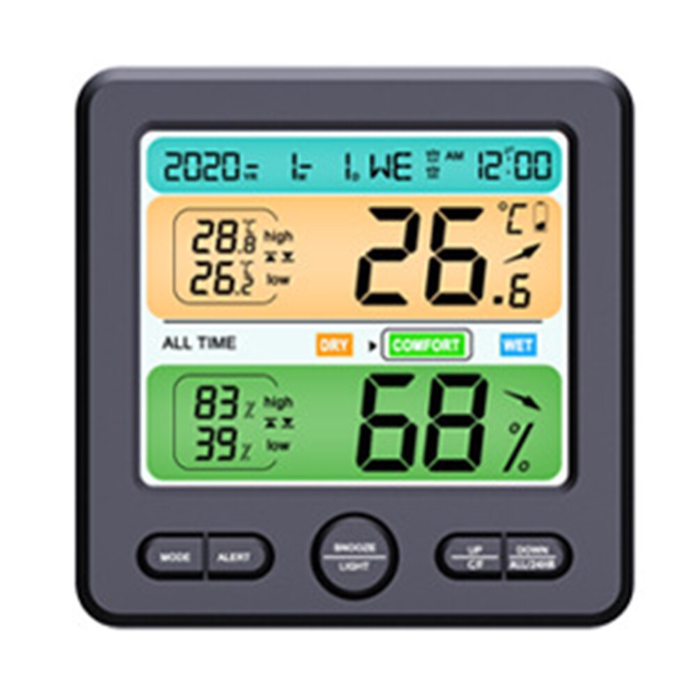 Digitale Meter Thermometer Mini Embedded Digitale Thermometer Draagbare Voor Koelkasten: Black