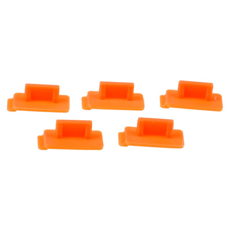 Dustproof prevention for PC Notebook 5 PCS Standard USB Dust Plug Port Charger Cover Jack Interface: 5pcs Orange