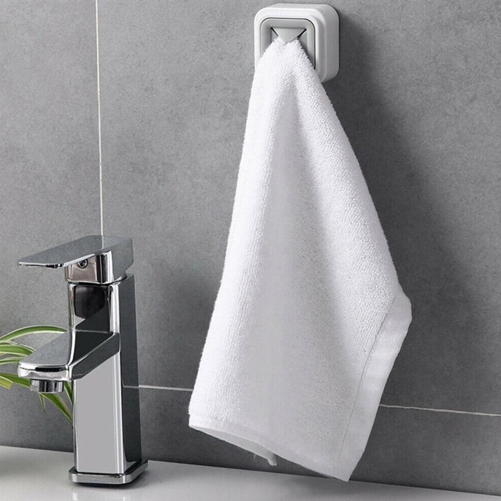 Ronde handdoekhouder voor aan de muur, plastic wasbak, handdoekhaken, hanger, zuignap, houder voor keukenrek, handdoekhouder,  p1 0