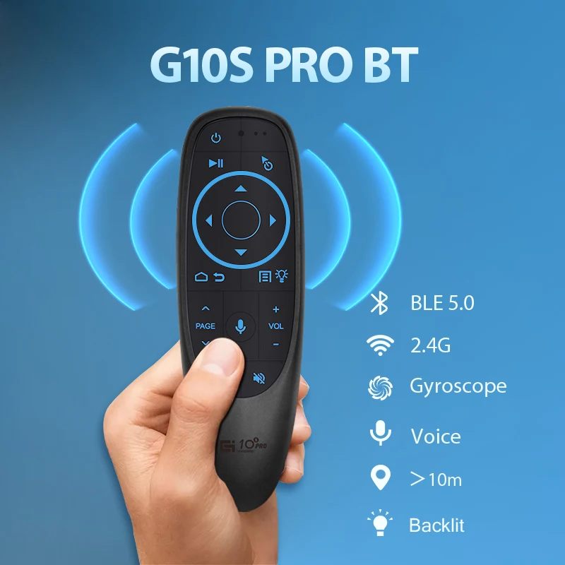 Air Mouse Voice Control G10S Pro BT Gyroscope Sensing Game 2.4GHz Mini Wireless Smart Remote For Android TV Box Box H96 MAX X88: RED